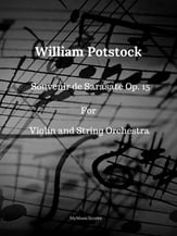 Potstock Souvenir de Sarasate Op 15 for Violin and String Orchestra Orchestra sheet music cover